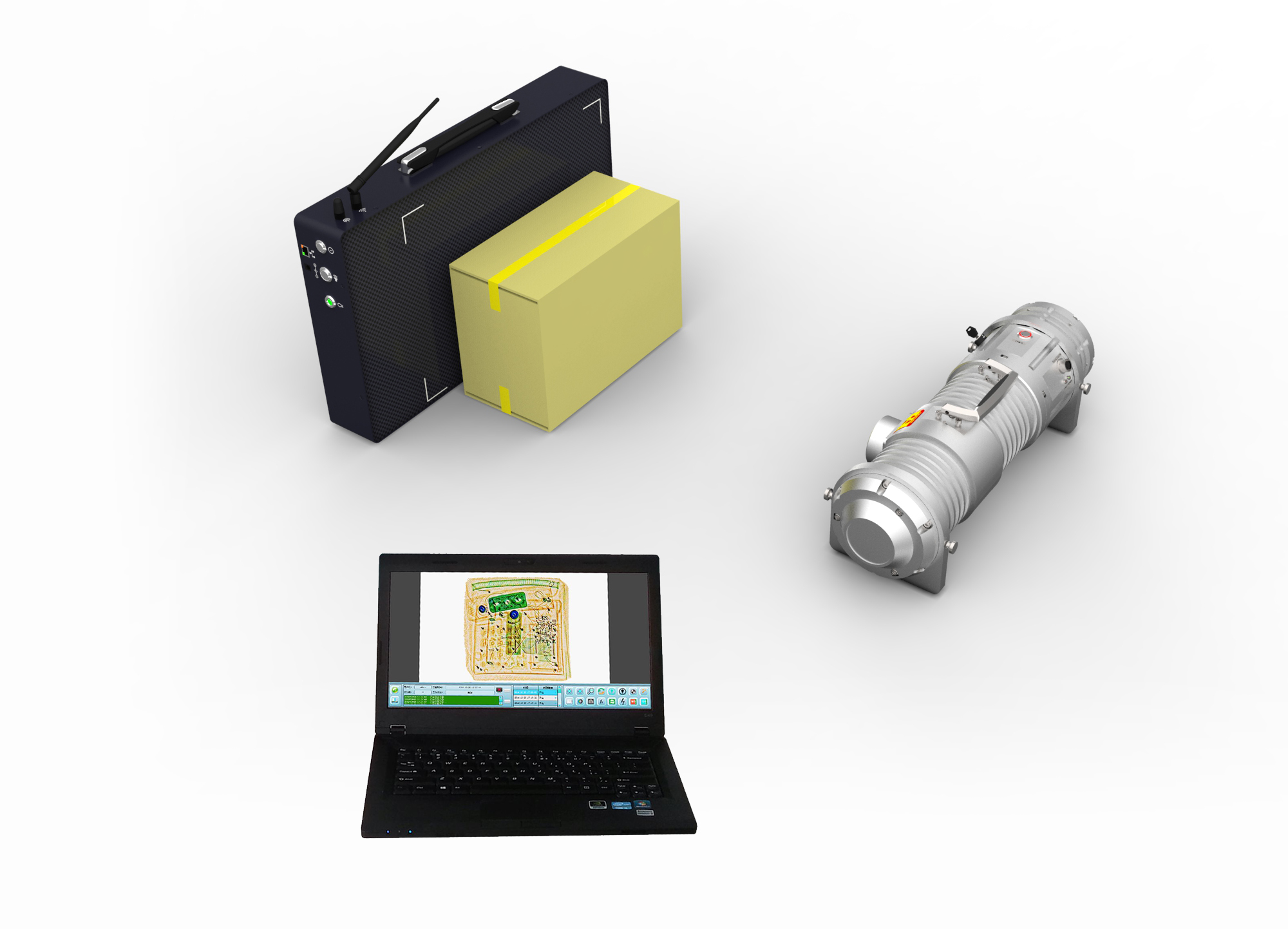 Scanner a raggi X portatile per l'ispezione di sicurezza di bagagli, pacchi, pacchi, scarpe, posta dell'hotel